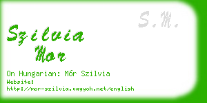 szilvia mor business card