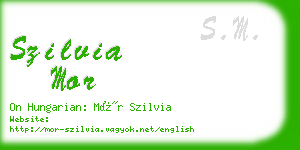 szilvia mor business card